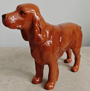 Original Beswick England Vintage Horseshoe Primula Cocker Spaniel Dog Figurine